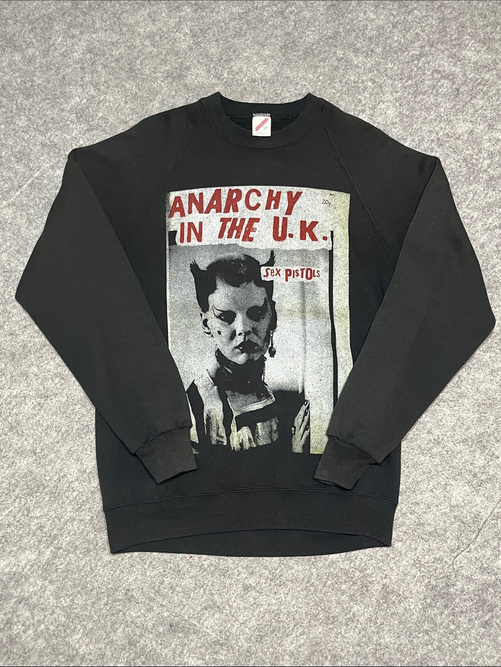 90s Sex Pistols “Anarchy in the U.K.” Black Crewneck